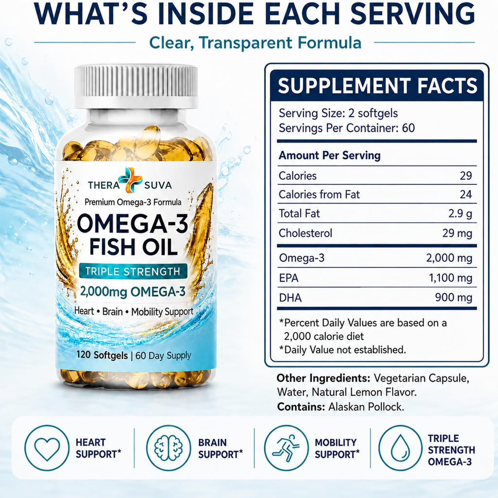 Wild Alaskan Fish Oil 2000mg Omega-3 120 Veggie Softgels S860