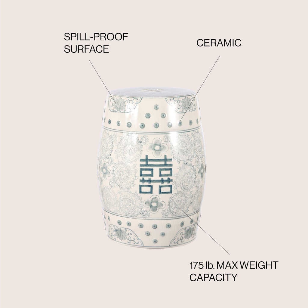 Ceramic Garden Stool 18" Table N681