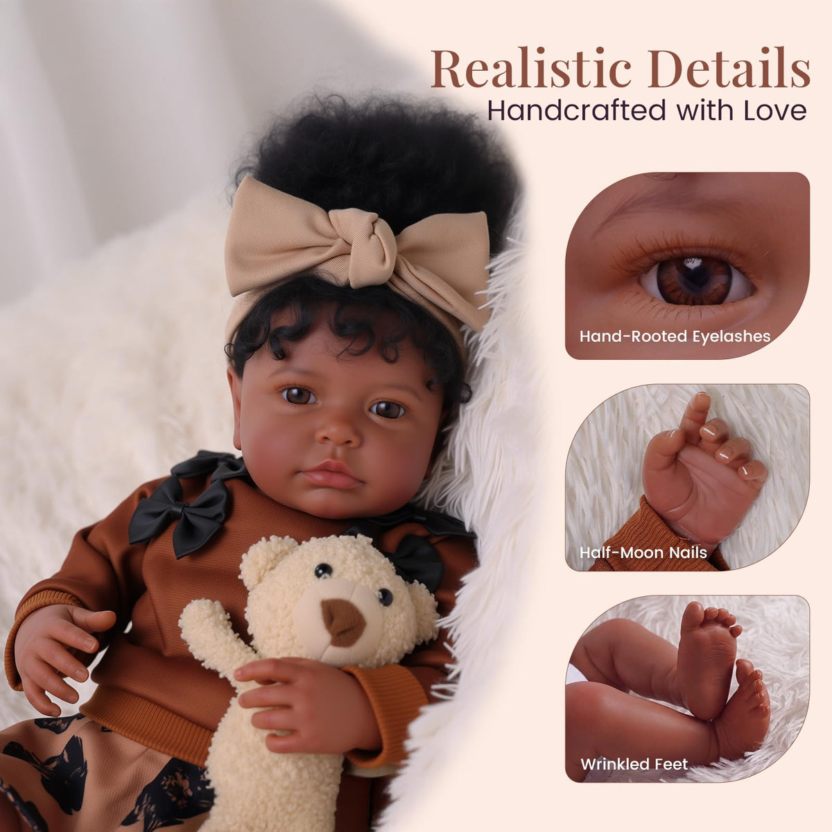20 Inch Black Baby Doll with Play Set E551739