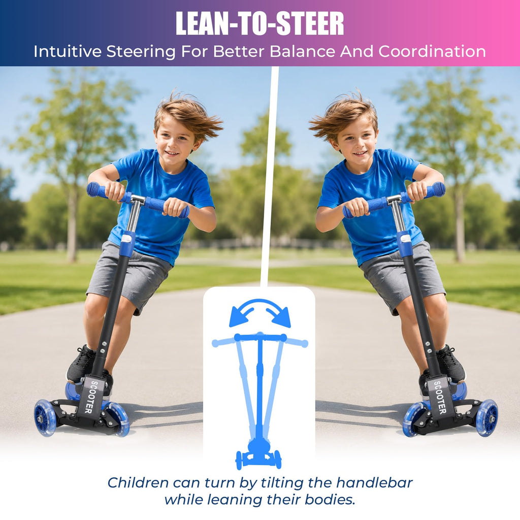 3 Wheel Kids Scooter with LED Light-Up J7569