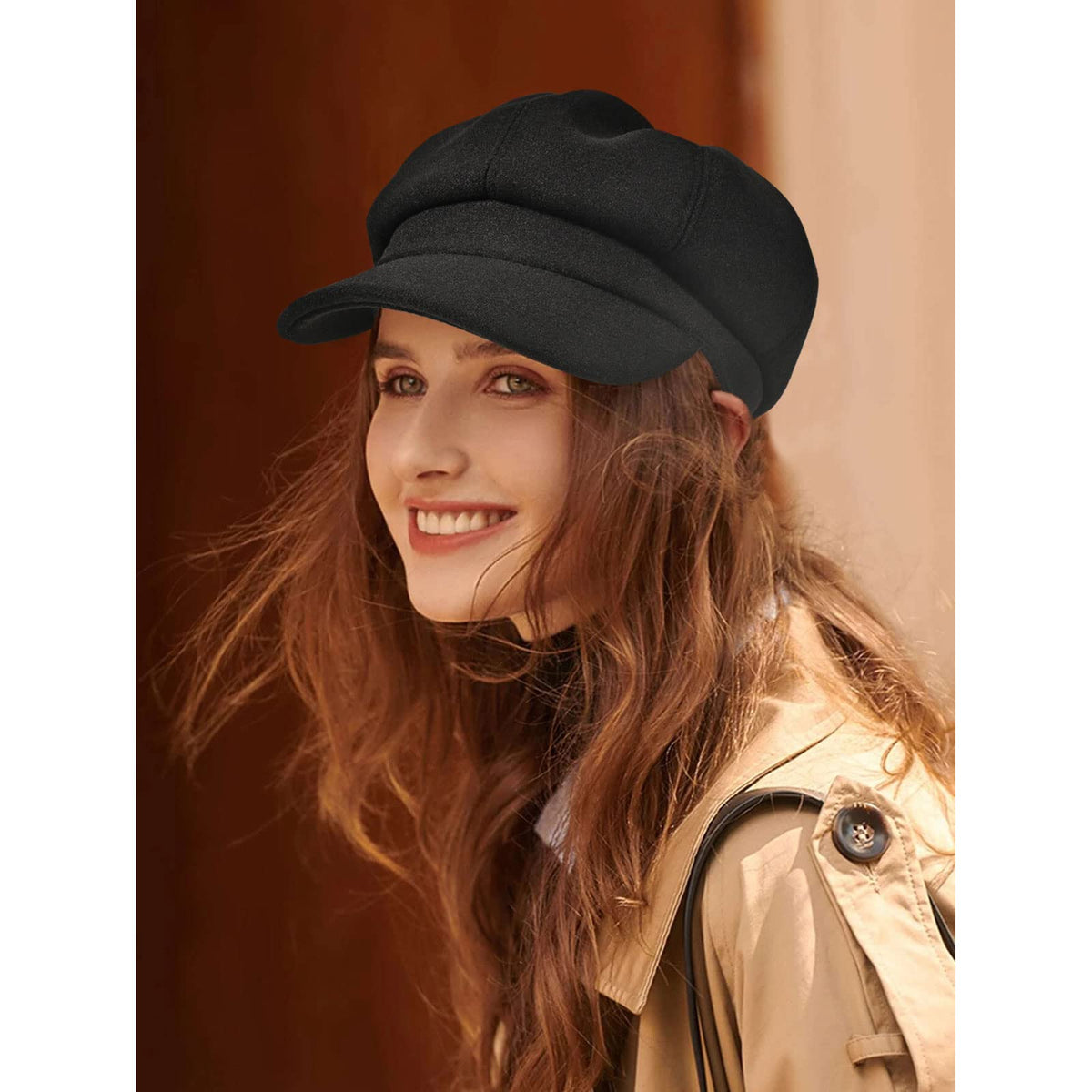 Wool Blend Newsboy Cap Y33699