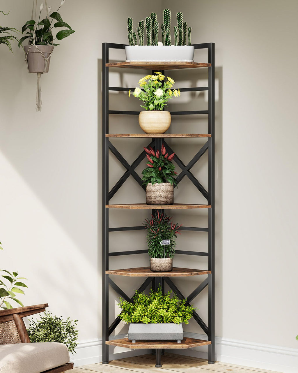 69.3" 5-Tier Corner Bookshelf P8483