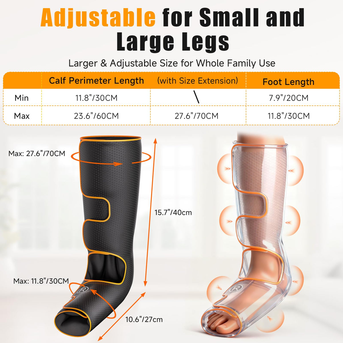 Leg Compression Massager with Heat D582