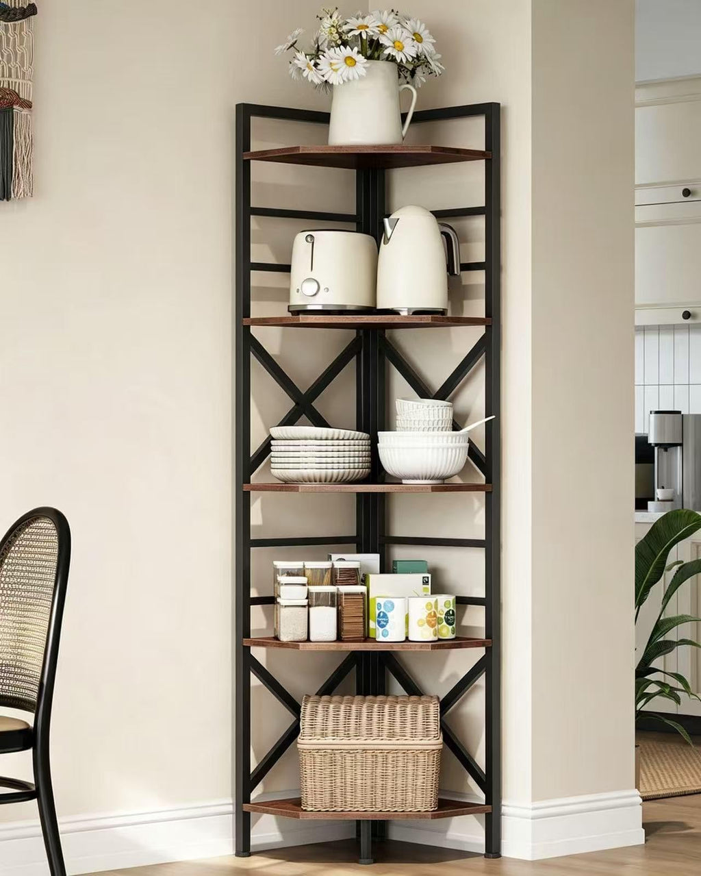 69.3" 5-Tier Corner Bookshelf P8483