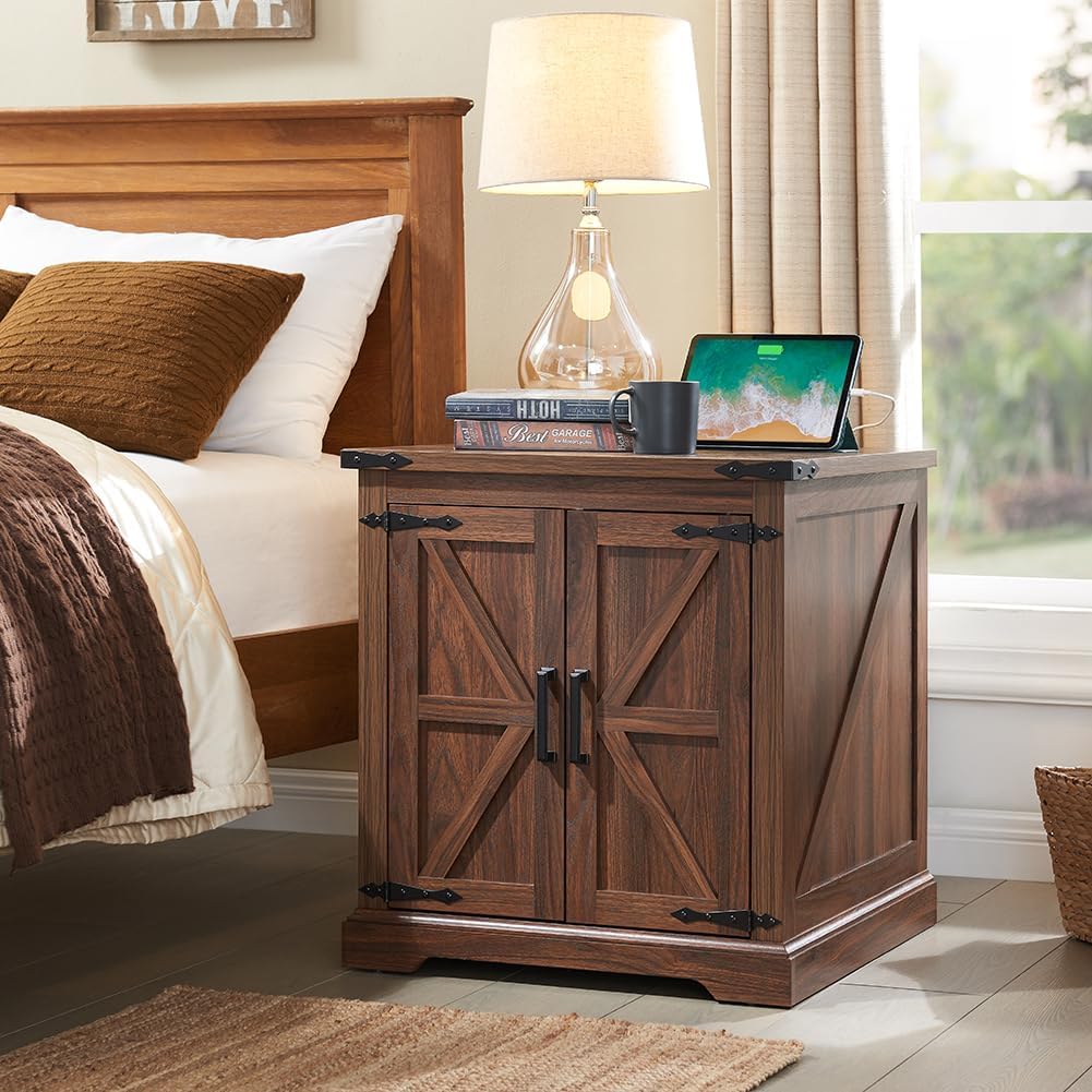24" End Table Set of 2 with Charging Station Q691853