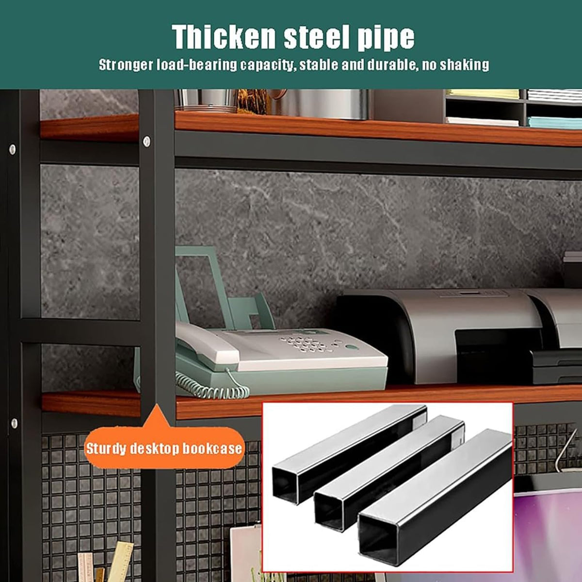 Adjustable 3-Tier Wooden Desktop Bookshelf Organizer Rack Z7780