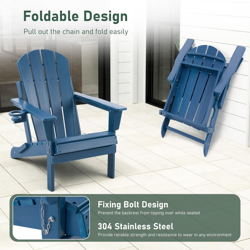 Folding Adirondack Chair with Cup Holders G34648