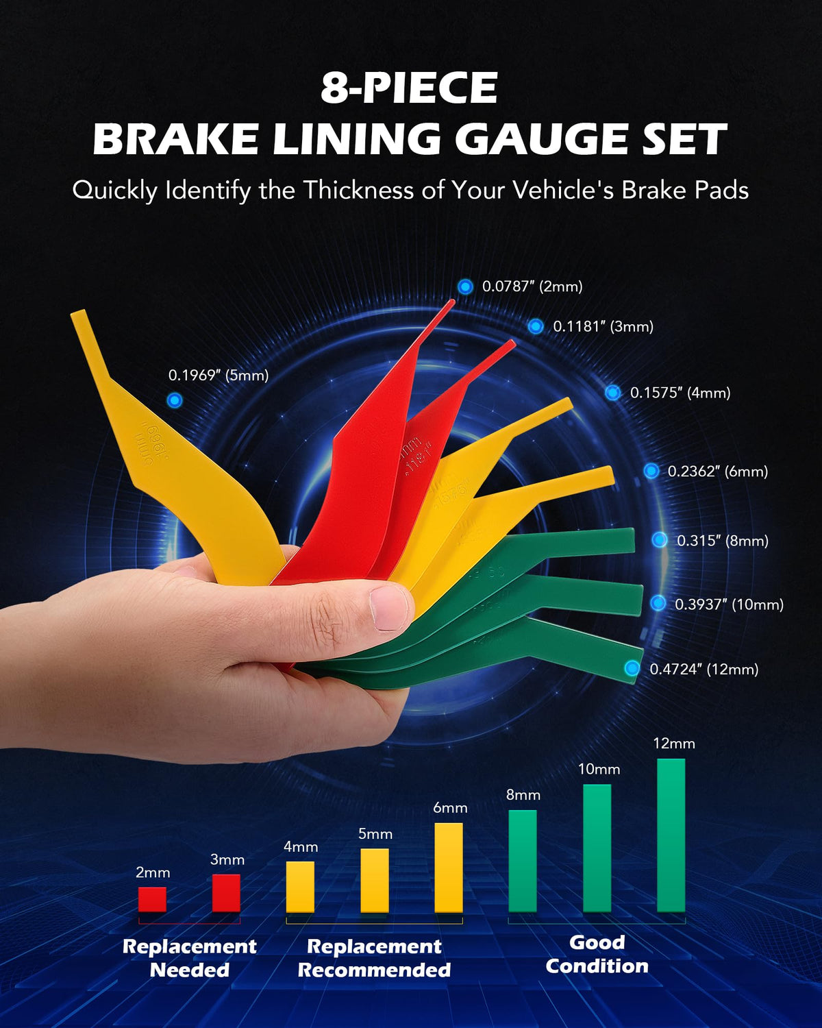 17pc Drum Brake Tool Kit with Spring Compressors and Adjusting Spoons O86718