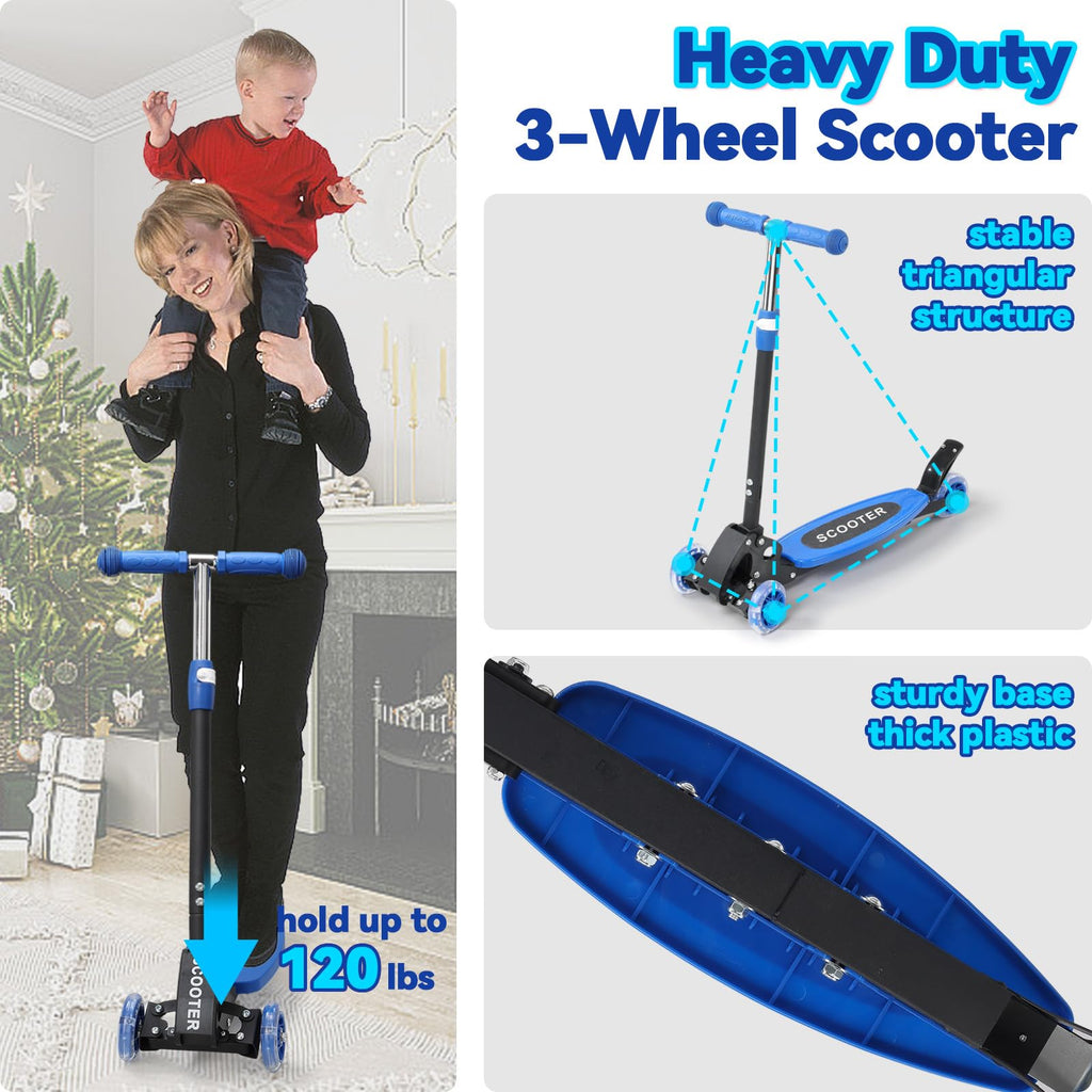 3 Wheel Kick Scooter with Extra-Wide Deck D829001