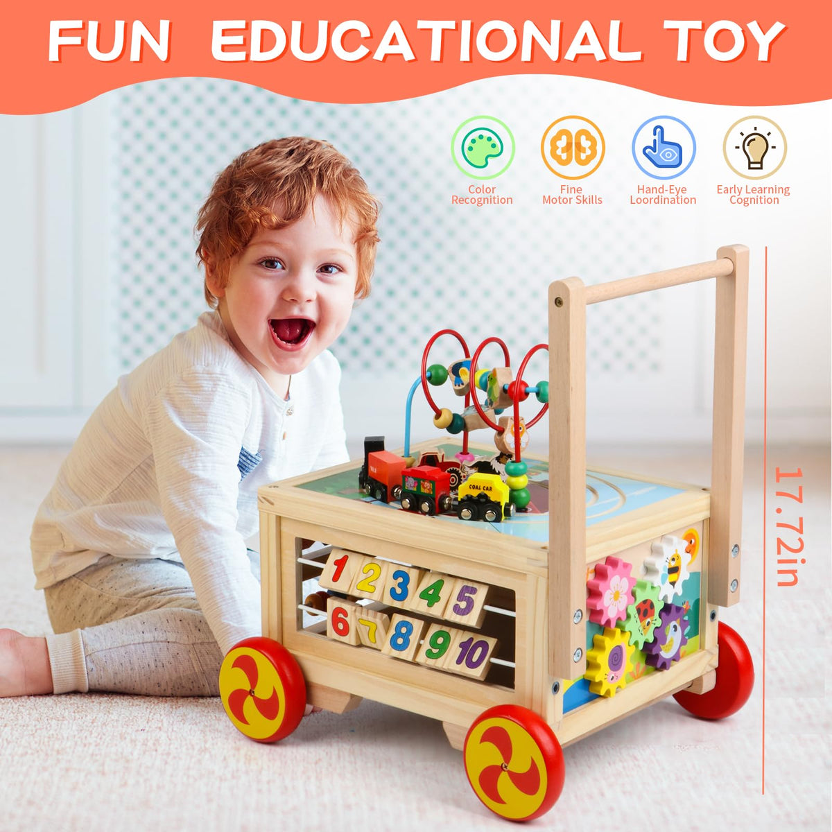 Wooden 7-in-1 Activity Cube U237