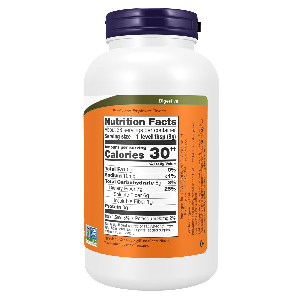 Organic Psyllium Husk Powder 12 oz N93374