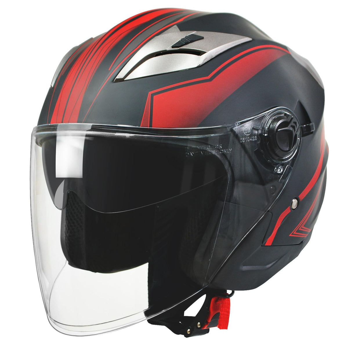 3/4 Open Face Motorcycle Helmet with Double Visor G535462