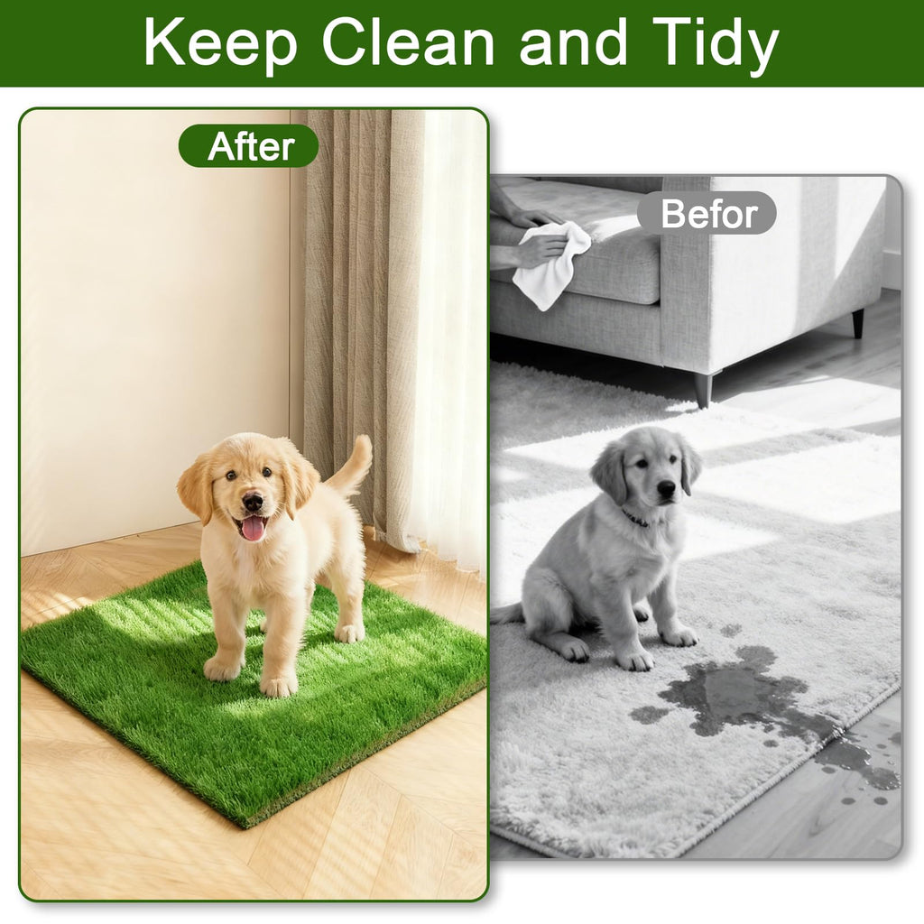 2 Pack 14 x 18 Inch Artificial Grass Dog Pee Pads T2793