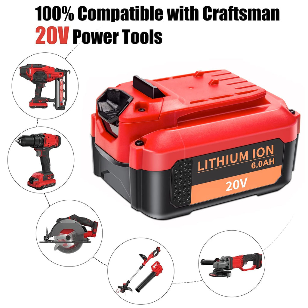 20V 6000mAh Replacement Battery 2 Packs M9740