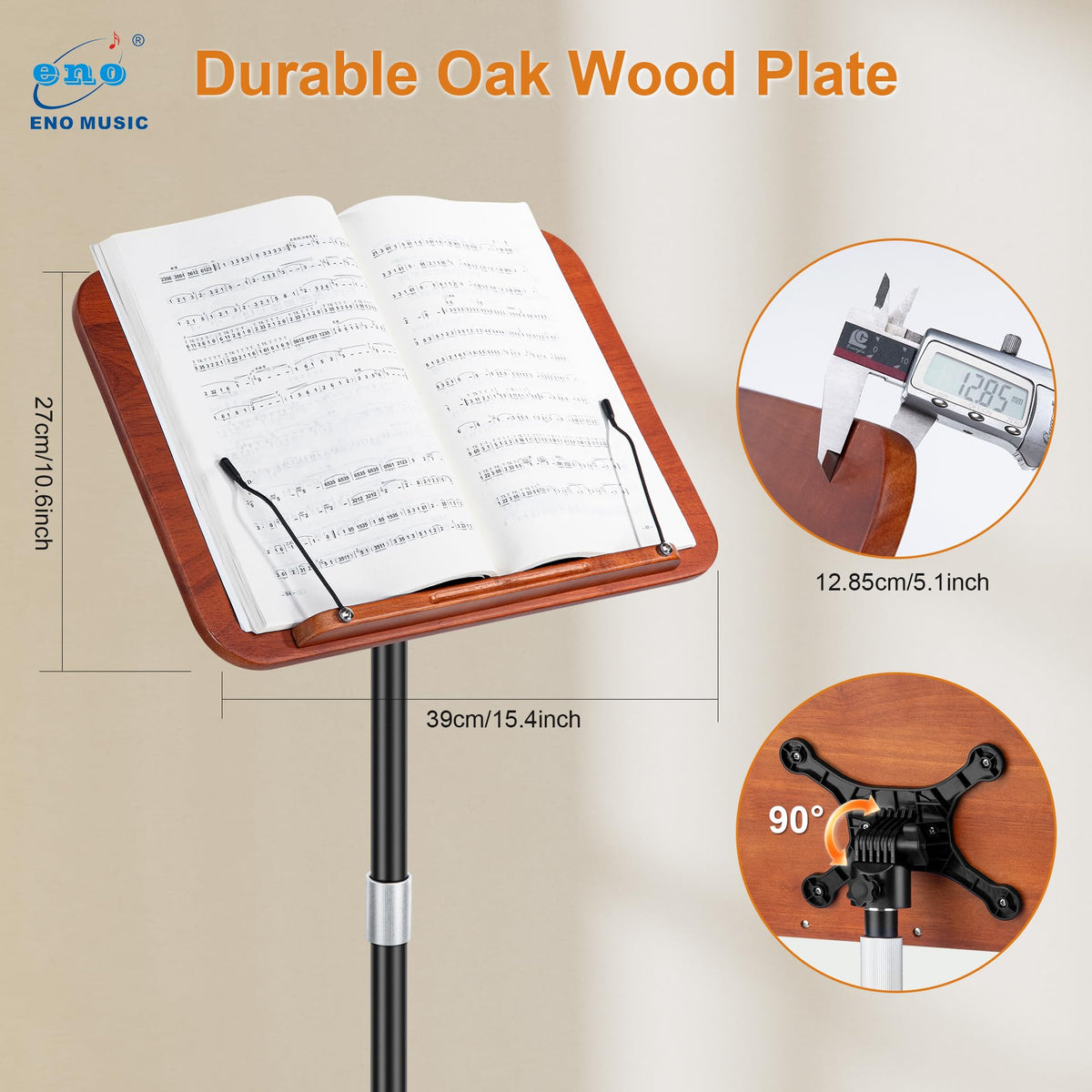 Height Adjustable Solid Wooden Music Stand B175