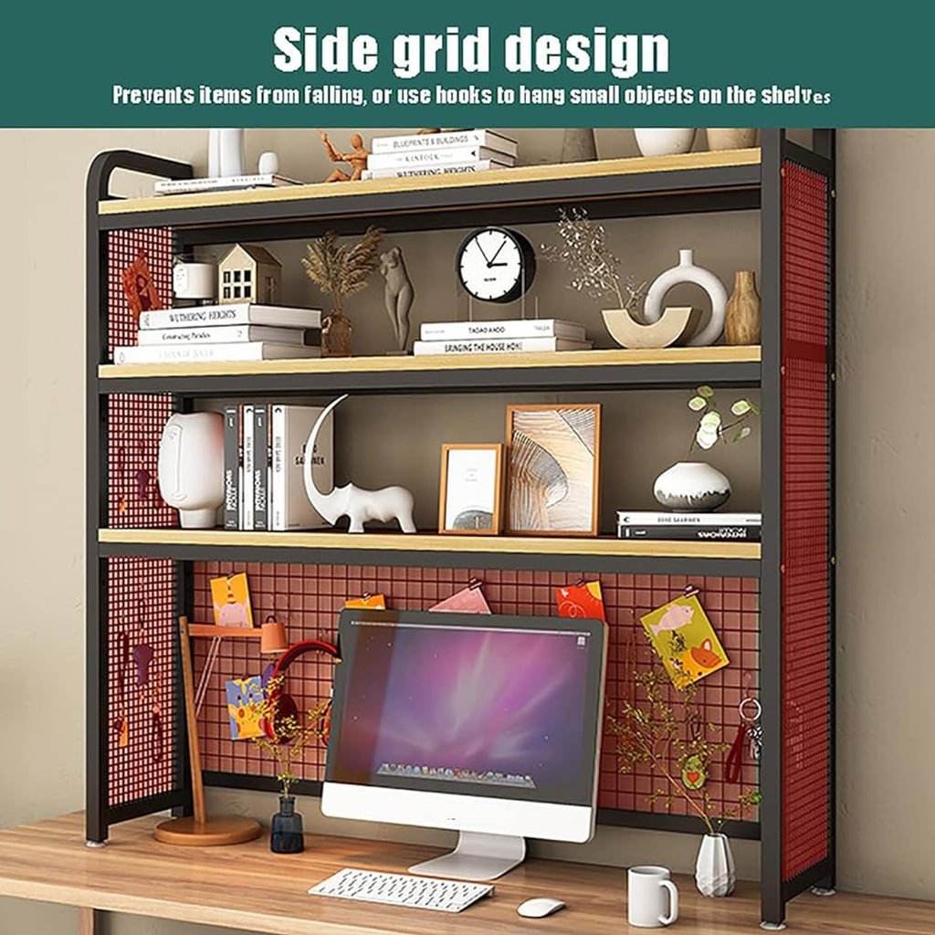 Adjustable 3-Tier Wooden Desktop Bookshelf Organizer Rack Z7780