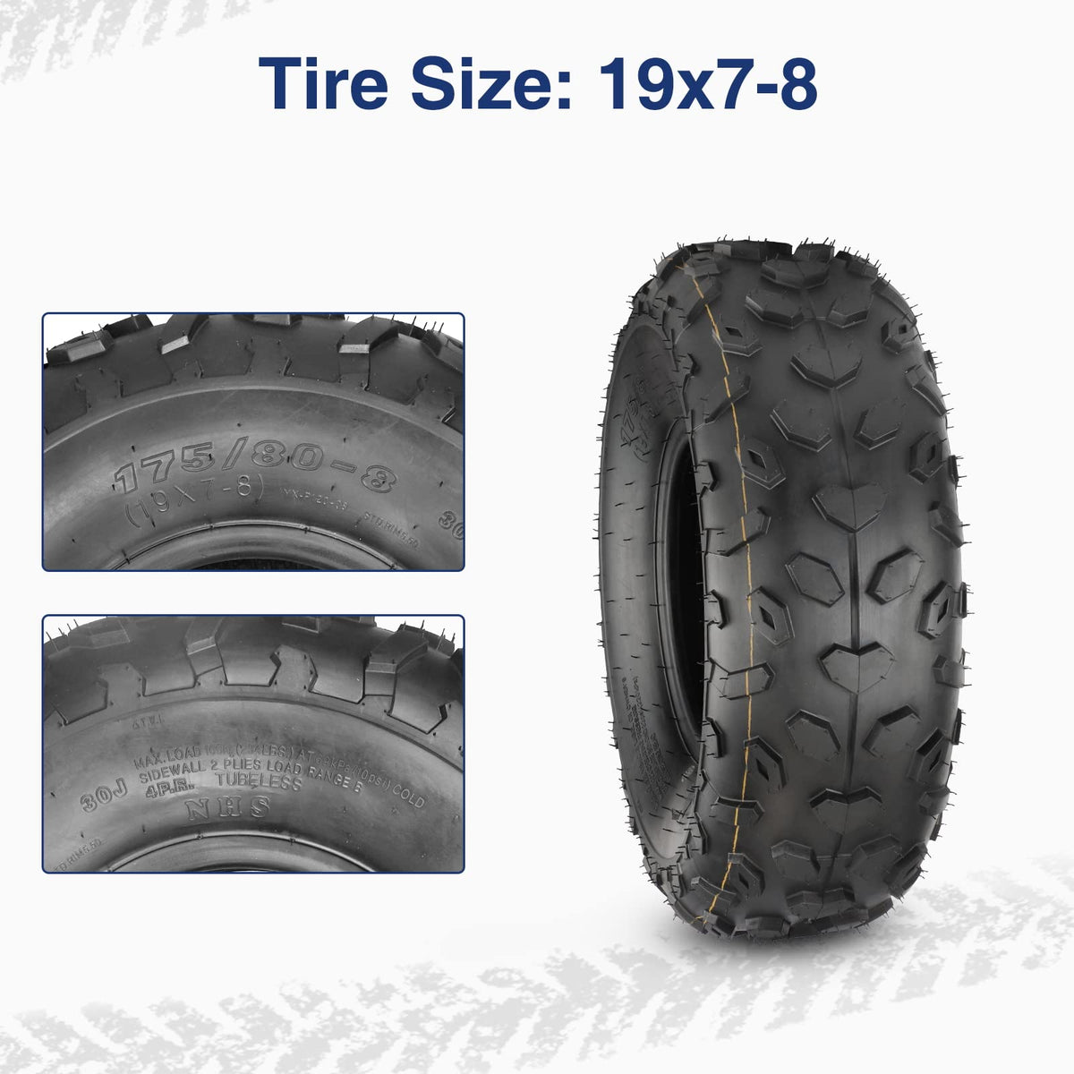 19x7-8 ATV UTV Off-Road Tires Set of 2 V82921