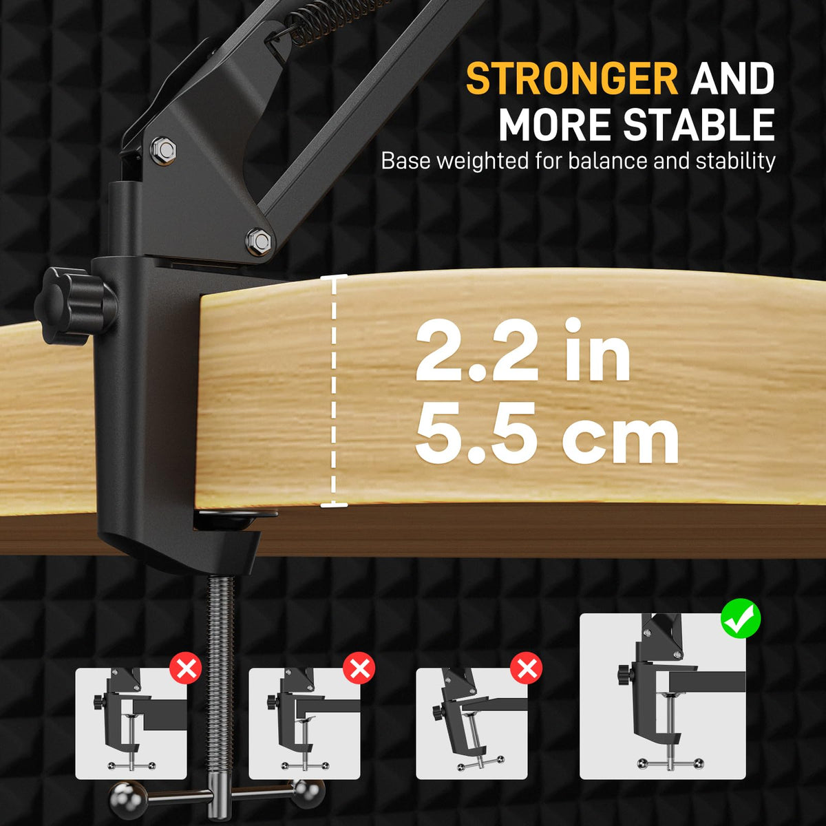 Wireless Condenser Microphone with Boom Arm Stand L26297