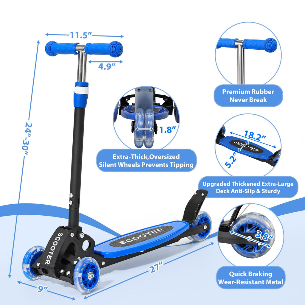 3 Wheel Kids Scooter with LED Light-Up J7569