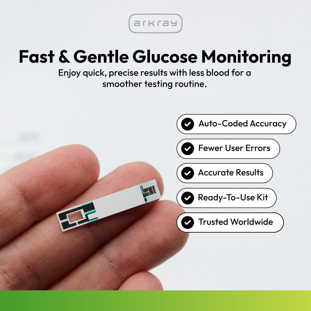 Blood Glucose Monitor Kit with Meter, 10 Test Strips, 10 Lancets & Carrying Case U13575