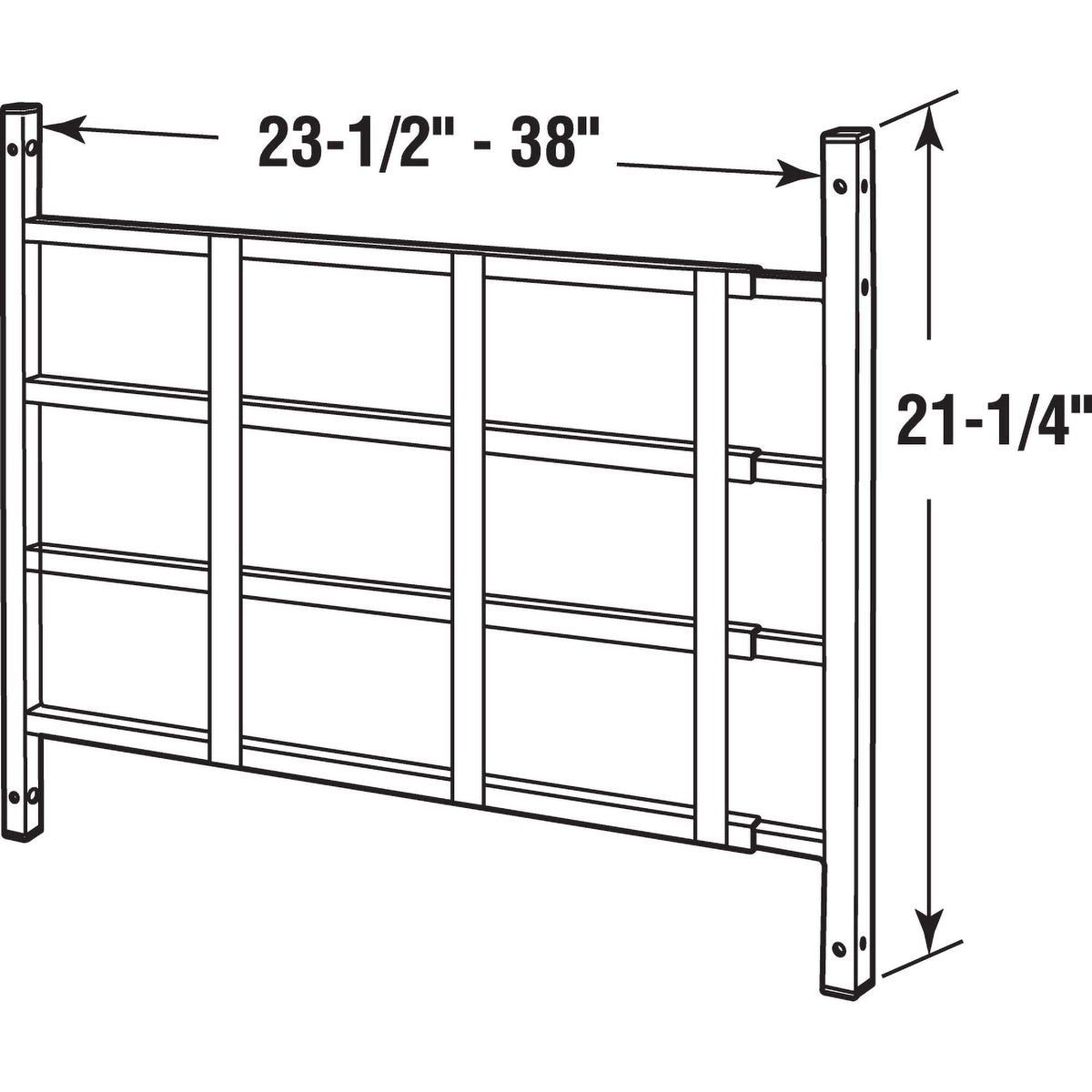 Adjustable 4-Bar Window Security Grill O299