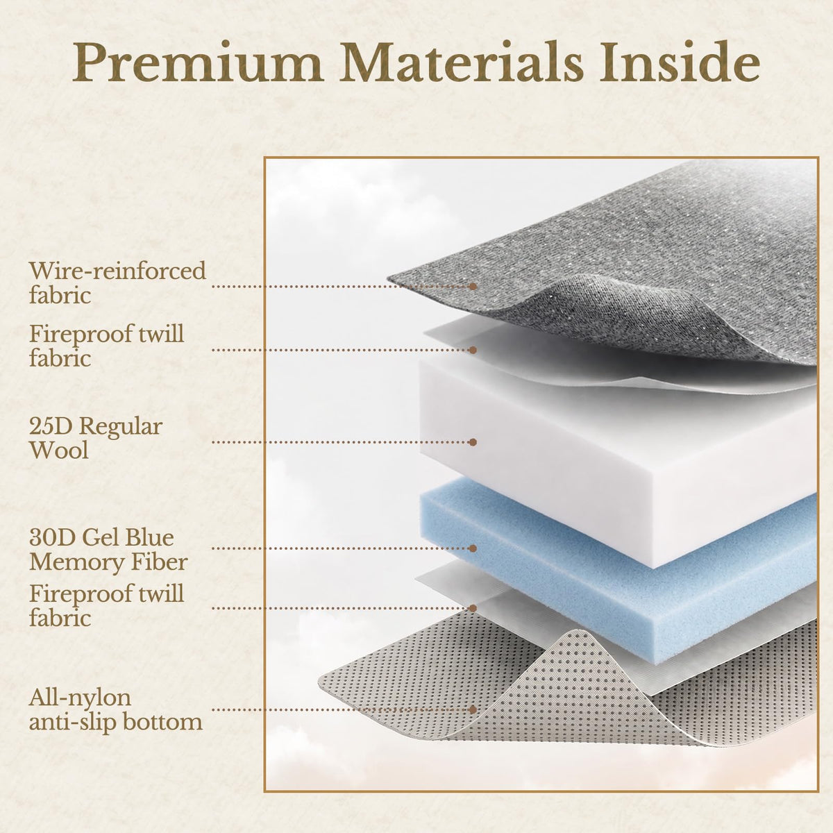 6 Inch Tri-Fold Memory Foam Mattress Q299