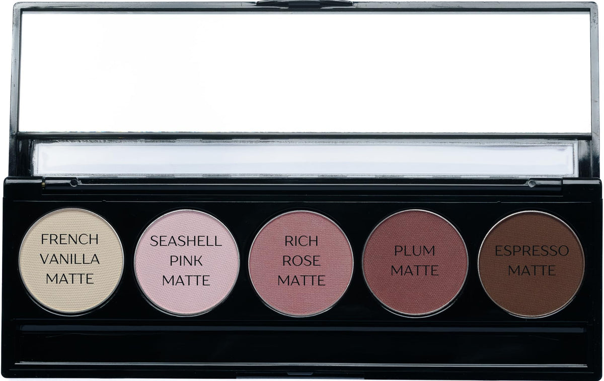 Matte Warm Tone Rose Pink & Brown Vegan Eyeshadow Palette A910