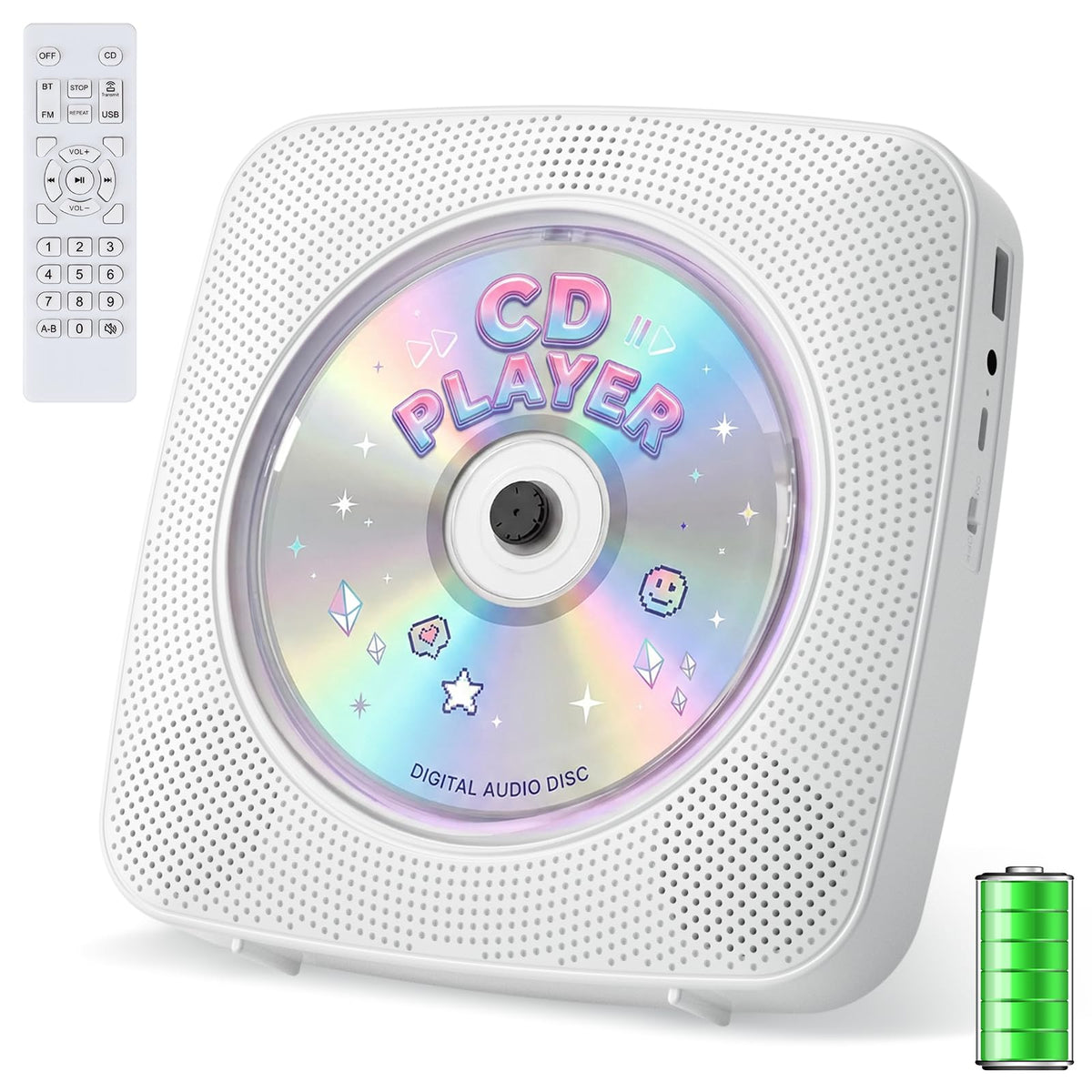 Portable Bluetooth Rechargeable CD Player with Speakers Y819