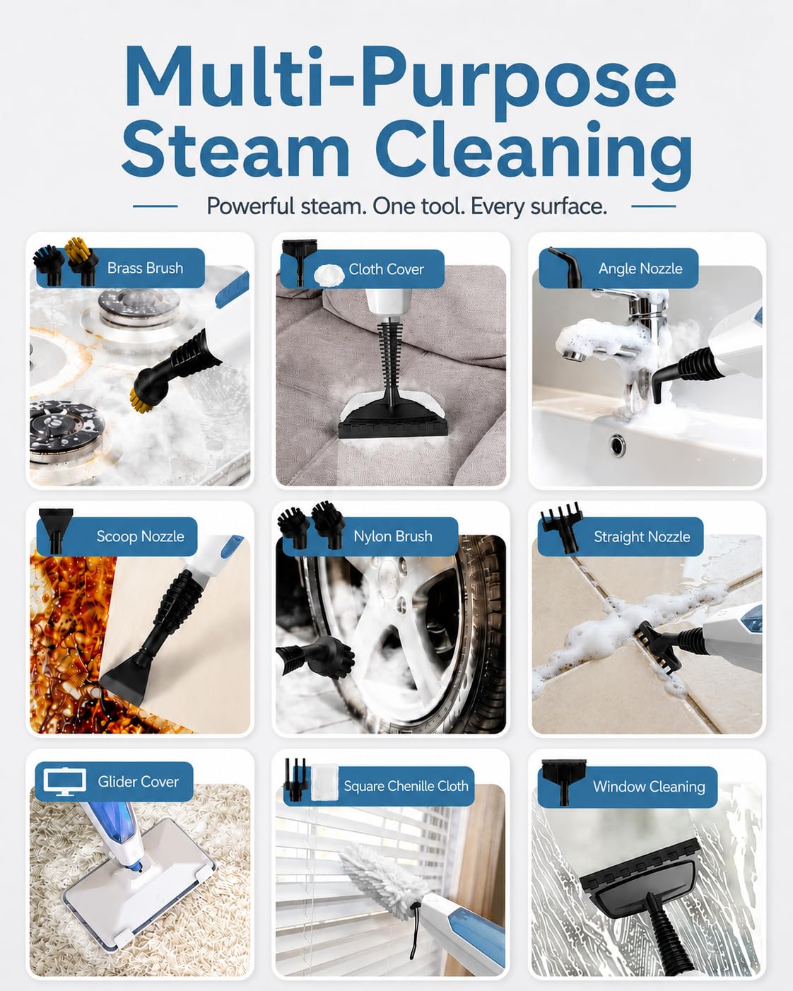 14-in-1 Detachable Steam Floor Mop L59021