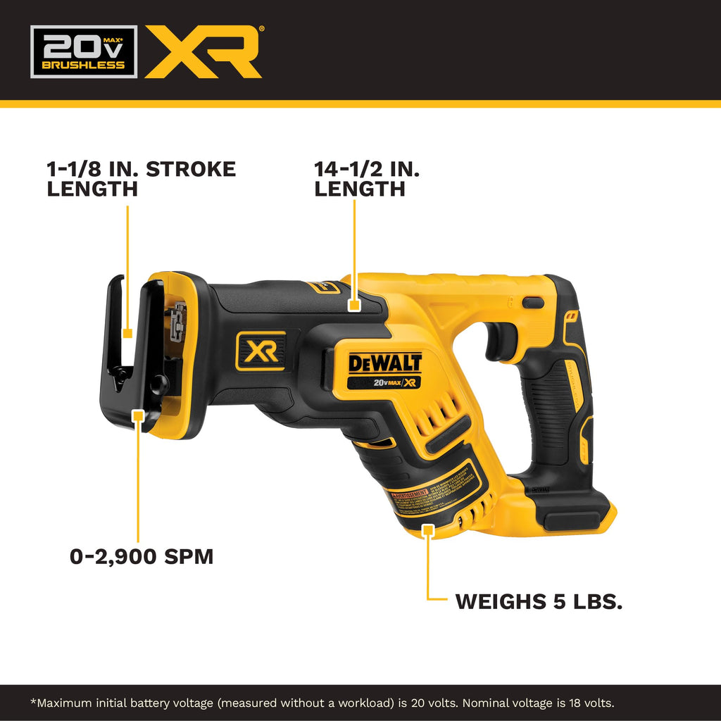 20V MAX Cordless Brushless Compact Reciprocating Saw O6103