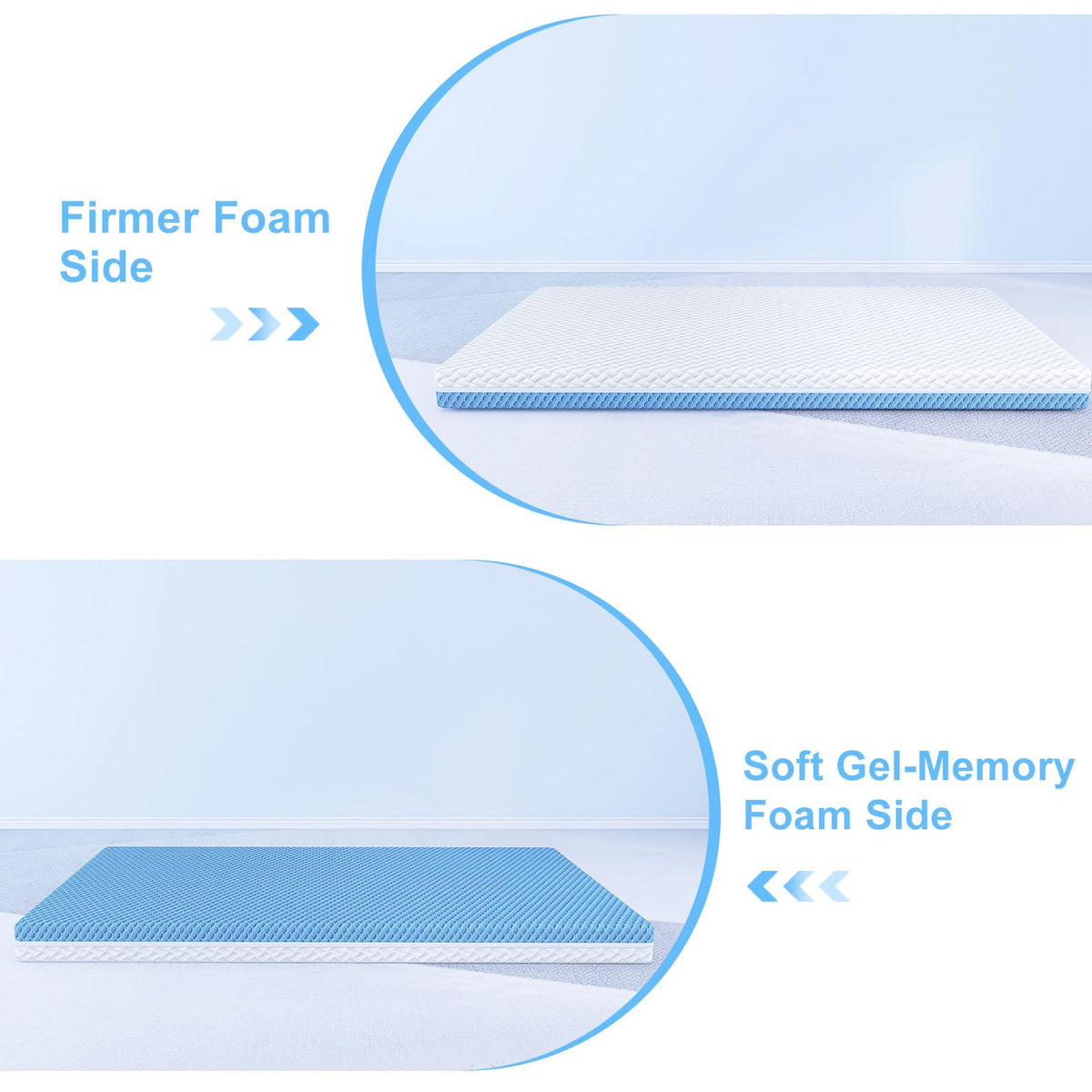 5"x 27.5"x52" 2-Stage Dual-Sided Mattress with Waterproof Removable Cover R162