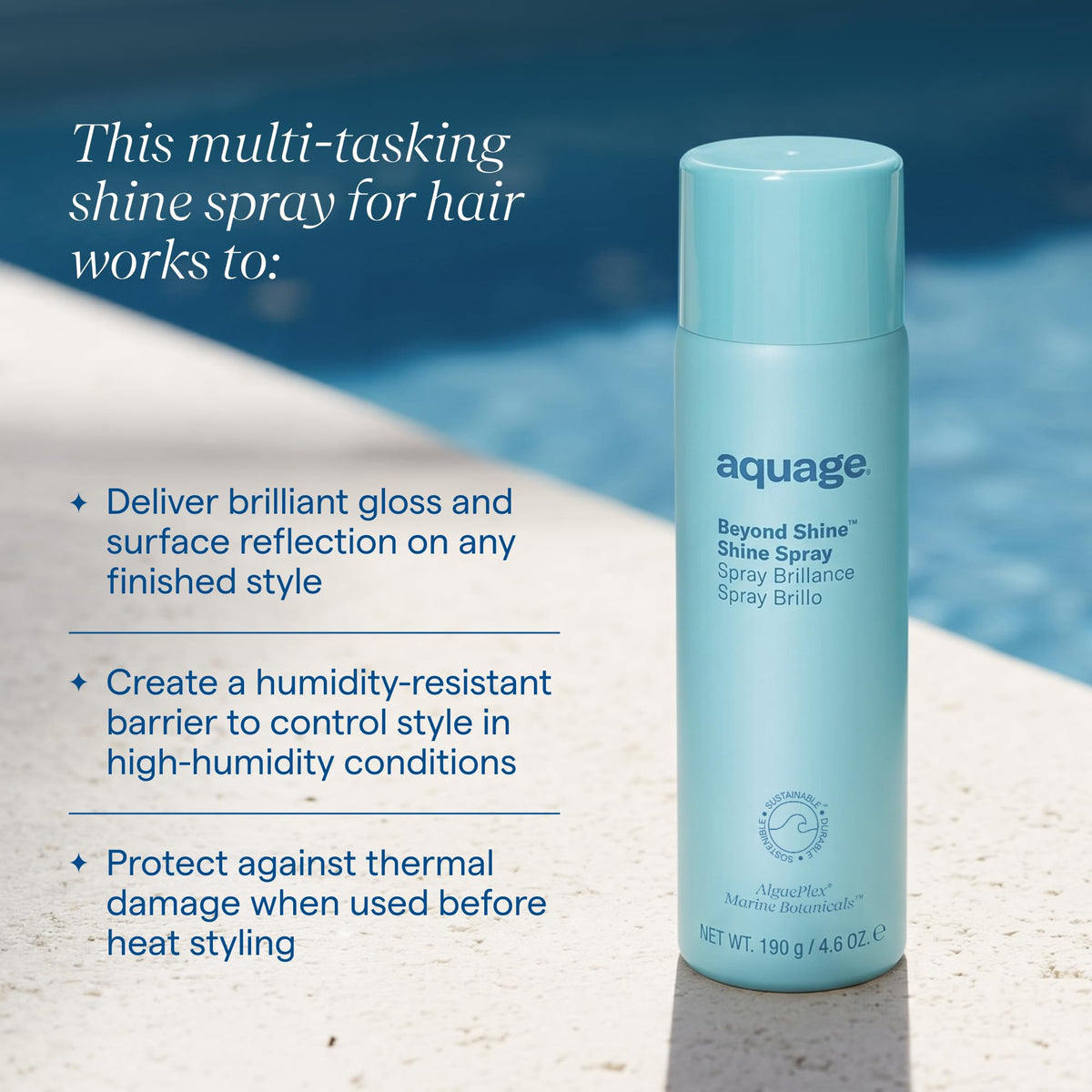 Shine Spray & Heat Protectant Hair Mist, 4.6 oz G997115