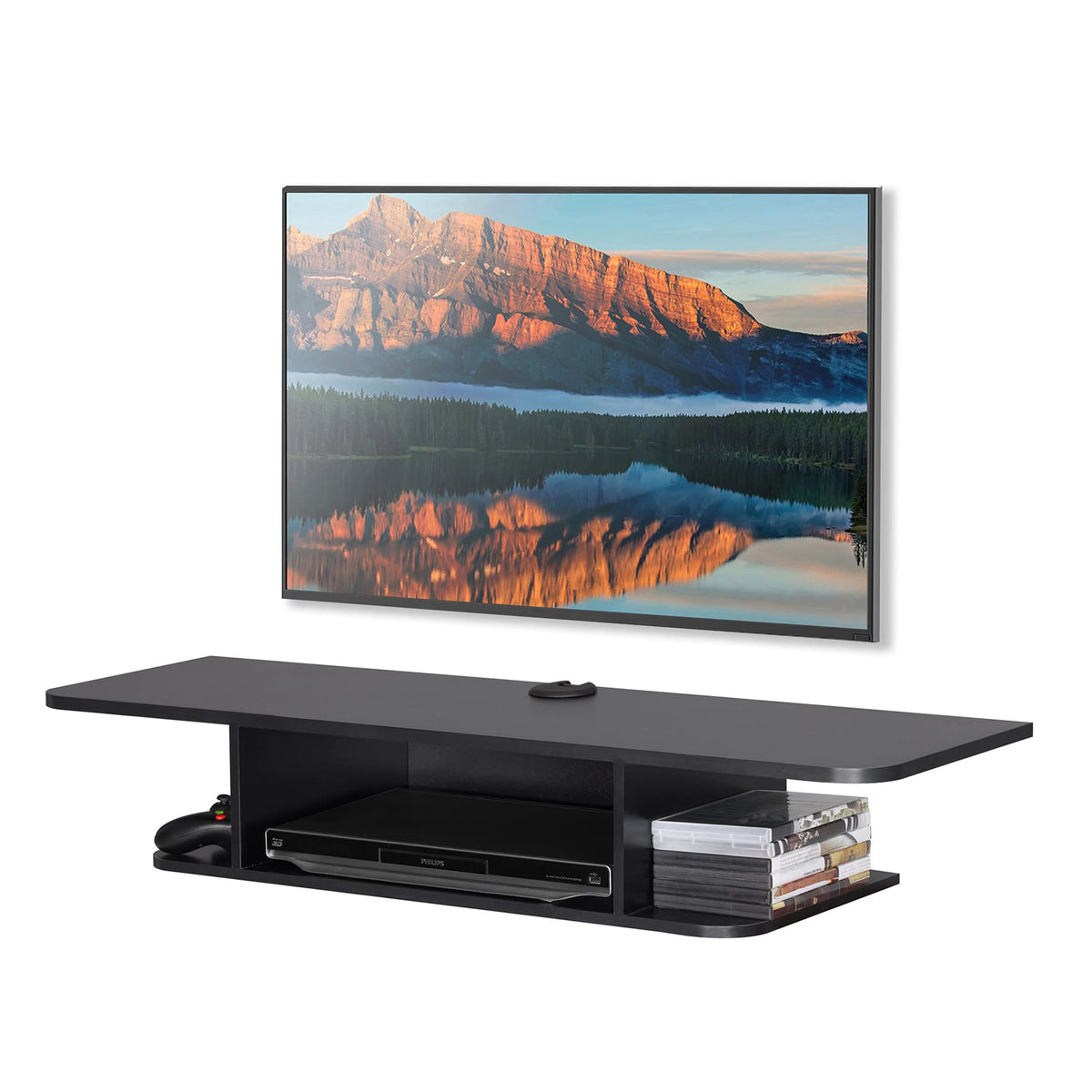 Black Floating TV Stand up to 55 Inch N2150