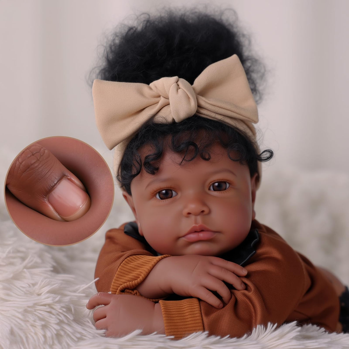20 Inch Black Baby Doll with Play Set E551739
