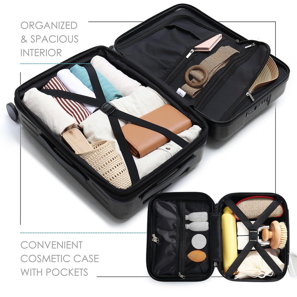 20 Inch Carry On Luggage with Wheels W82659