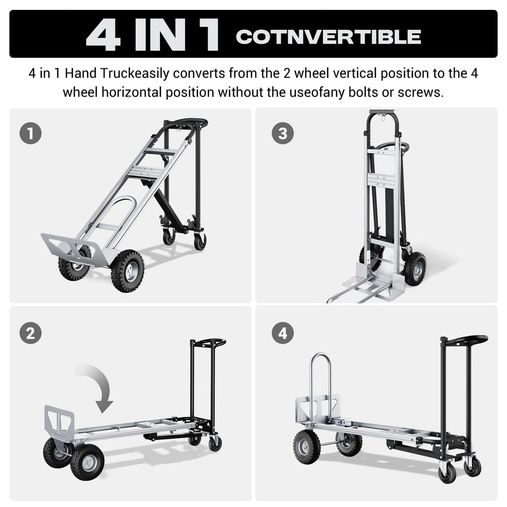 4-in-1 Convertible Dolly Cart U666