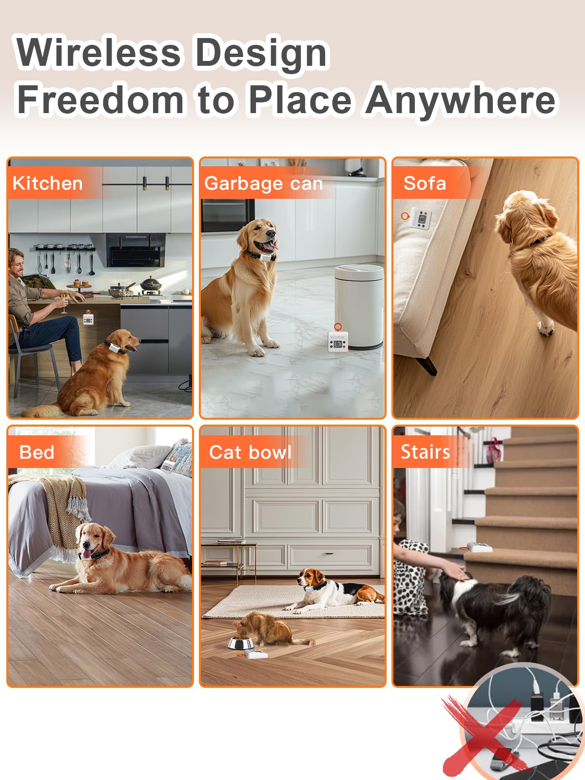 Wireless Pet Barrier with 2 Transmitters H255525