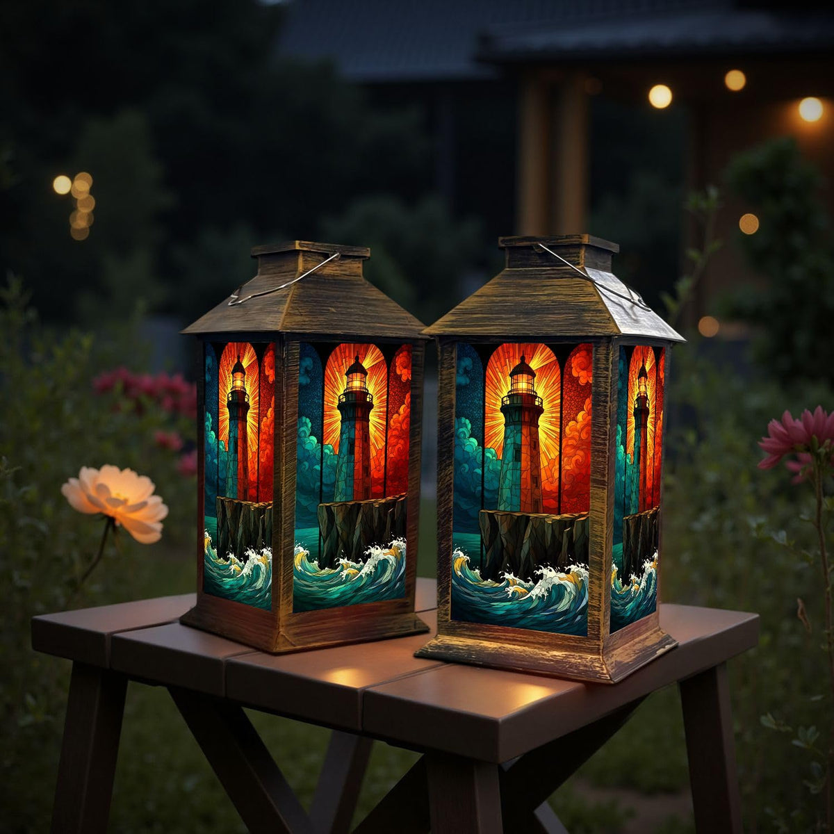 Solar Powered Waterproof Outdoor Lantern C549