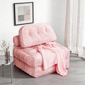 Pink Flannel Folding Sofa Bed Z3537