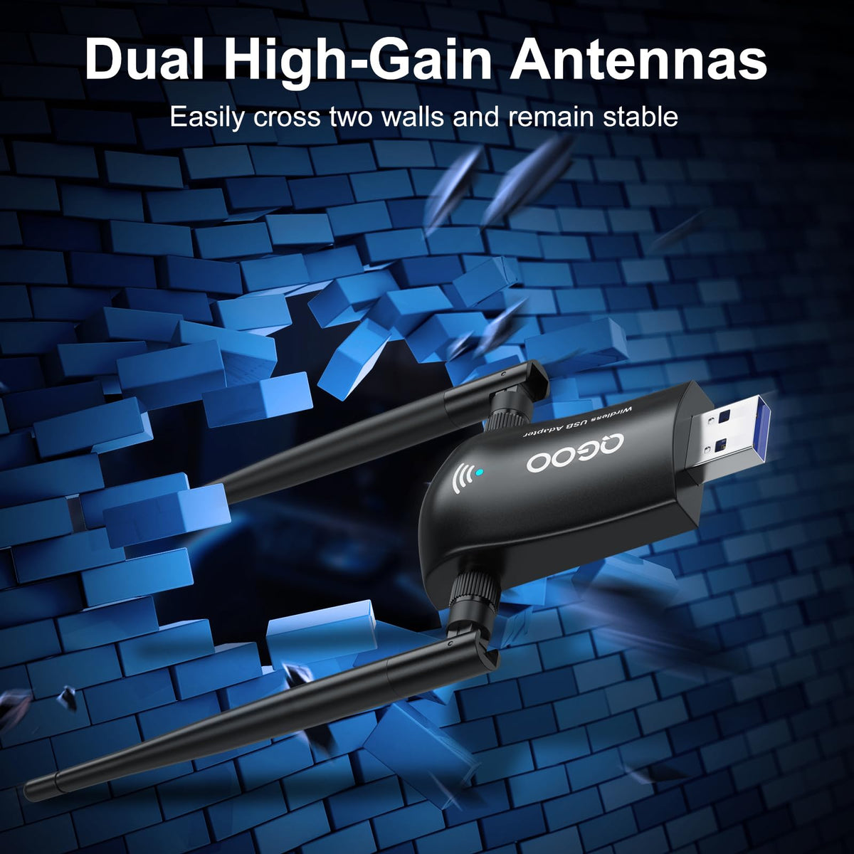 Wireless WiFi Adapter AC1300Mbps USB 3.0 Dual Band E3752