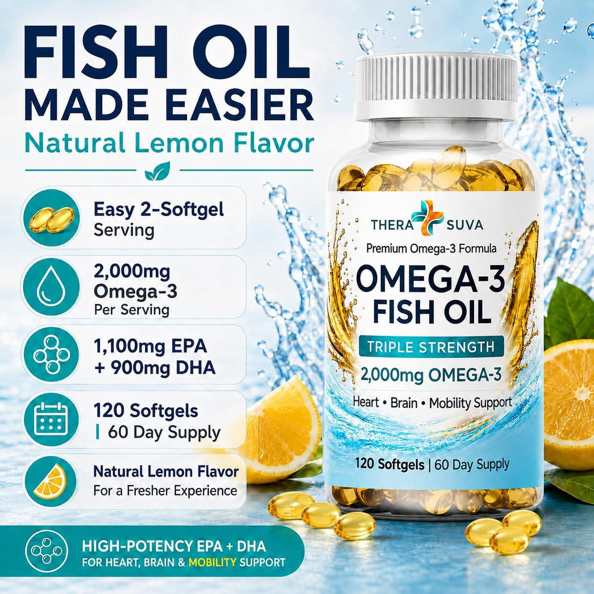 Wild Alaskan Fish Oil 2000mg Omega-3 120 Veggie Softgels S860