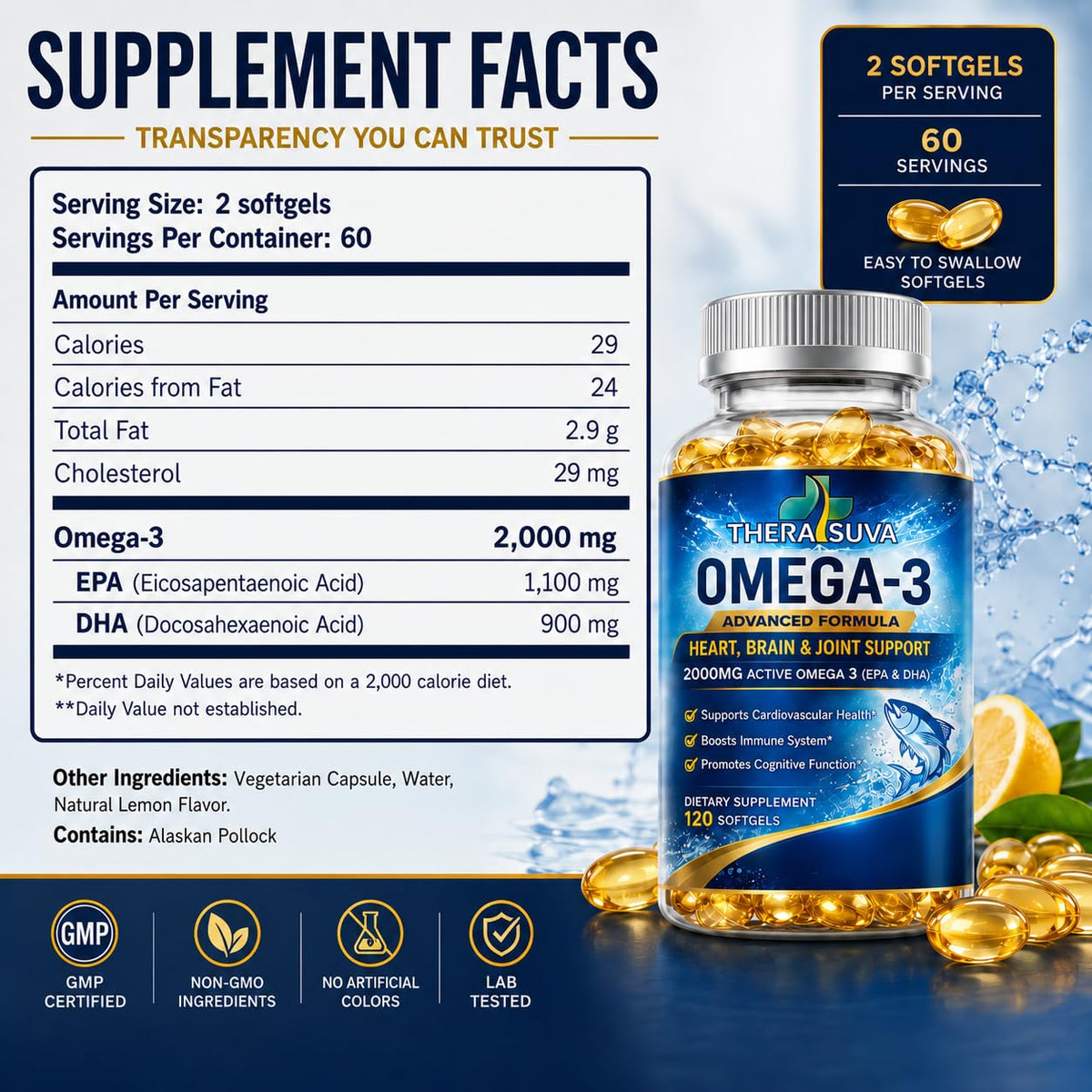 120 Veggie Softgels Fish Oil U714046