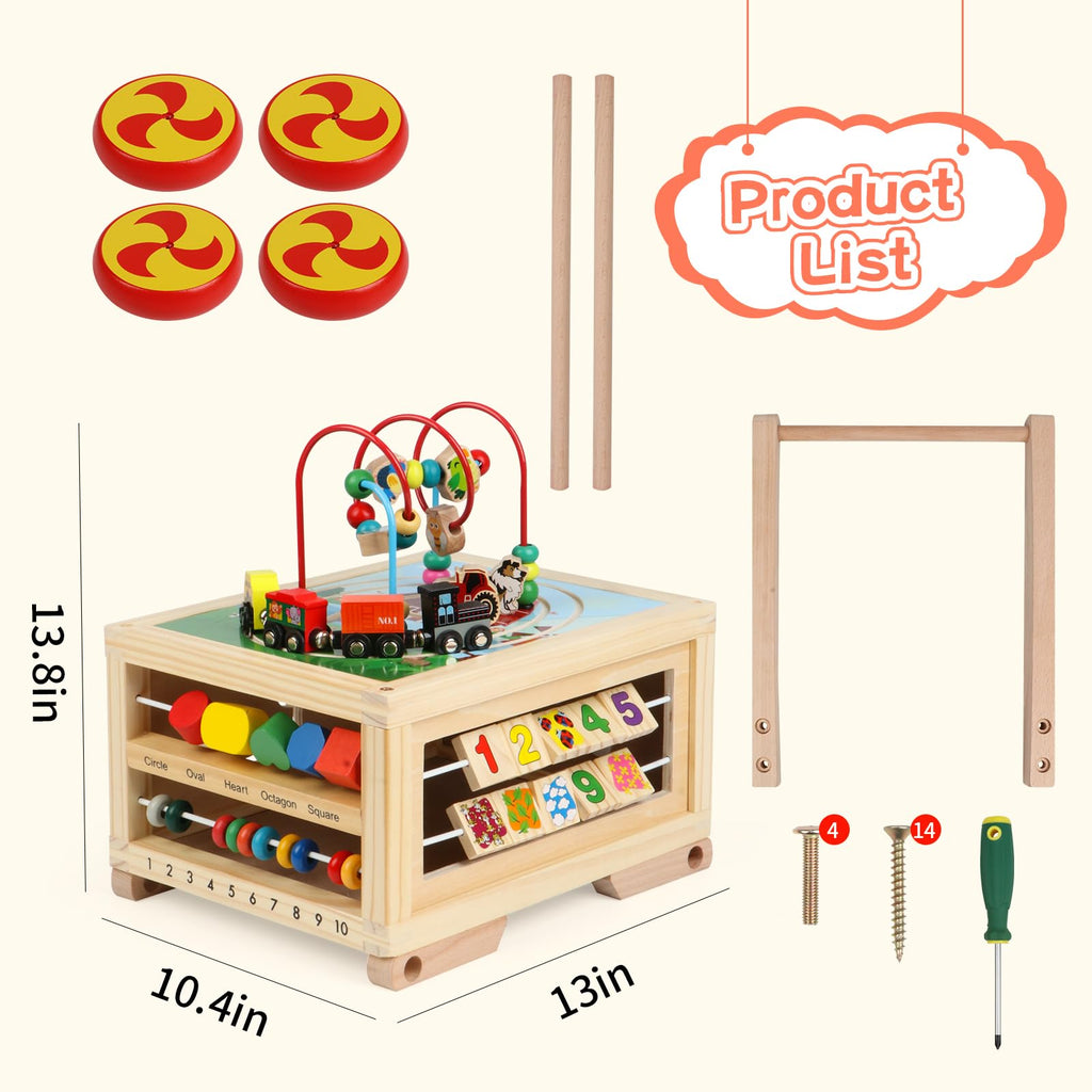 Wooden 7-in-1 Activity Cube U237