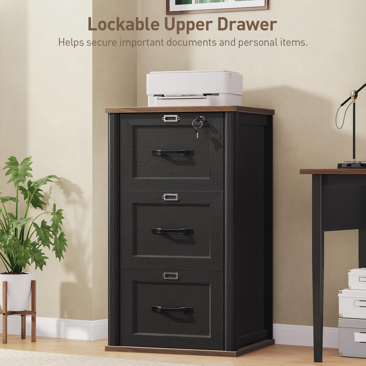 3 Drawer File Cabinet with Lock J8353