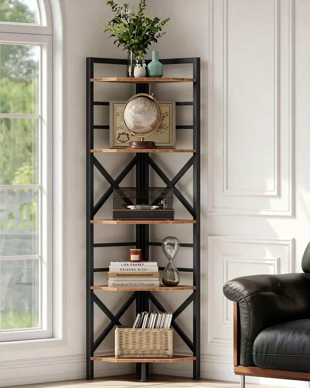 69.3" 5-Tier Corner Bookshelf P8483