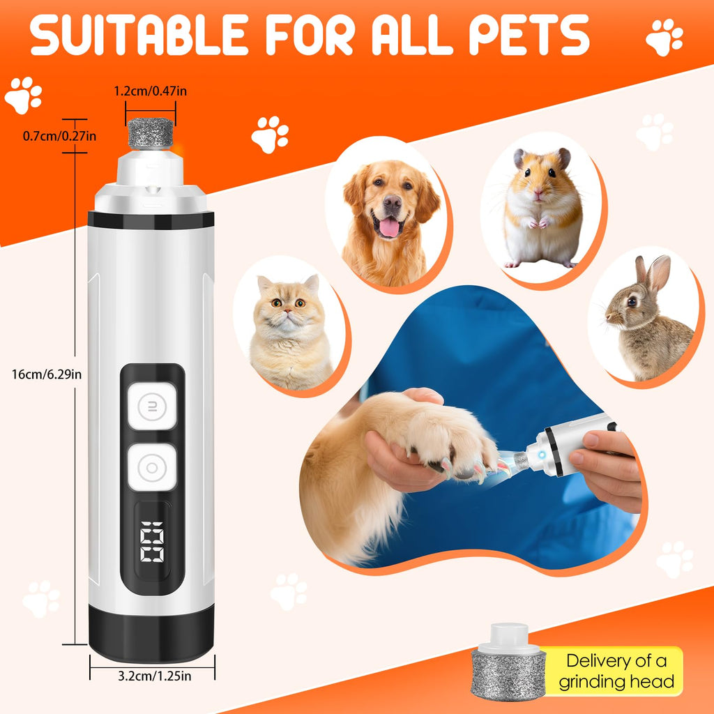 Electric 3 Speeds Dog Nail Grinder with Lights K919
