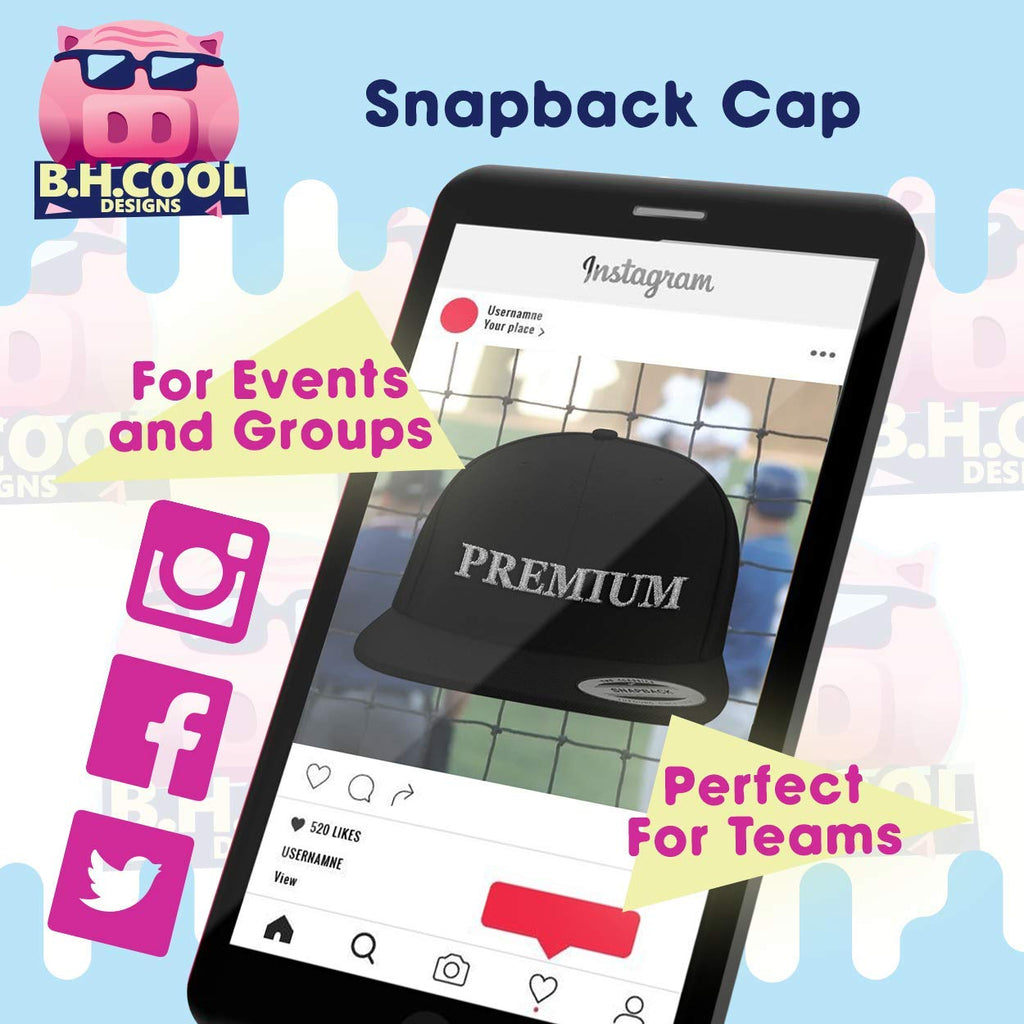 Structured Flat Bill Snapback Cap Y57237