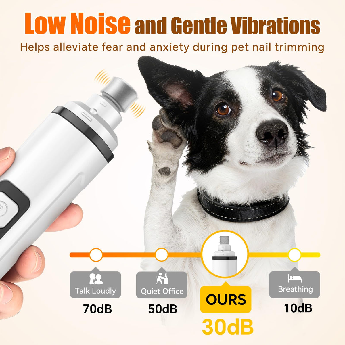 Electric 3 Speeds Dog Nail Grinder with Lights K919