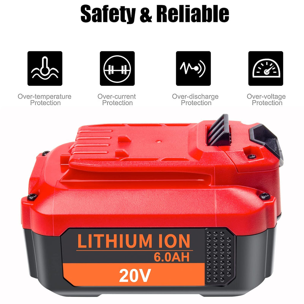 20V 6000mAh Replacement Battery 2 Packs M9740