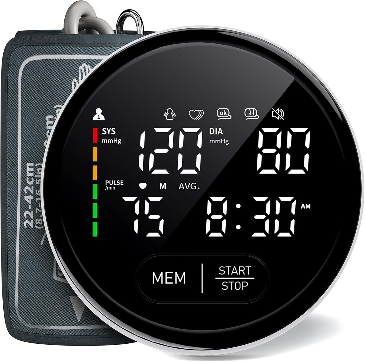 Automatic Upper Arm Blood Pressure Monitor with Adjustable Cuff K631